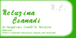 meluzina csanadi business card